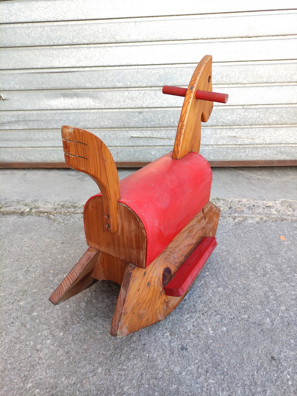 caballo balancin juguete infantil madera 60x63x28 1u